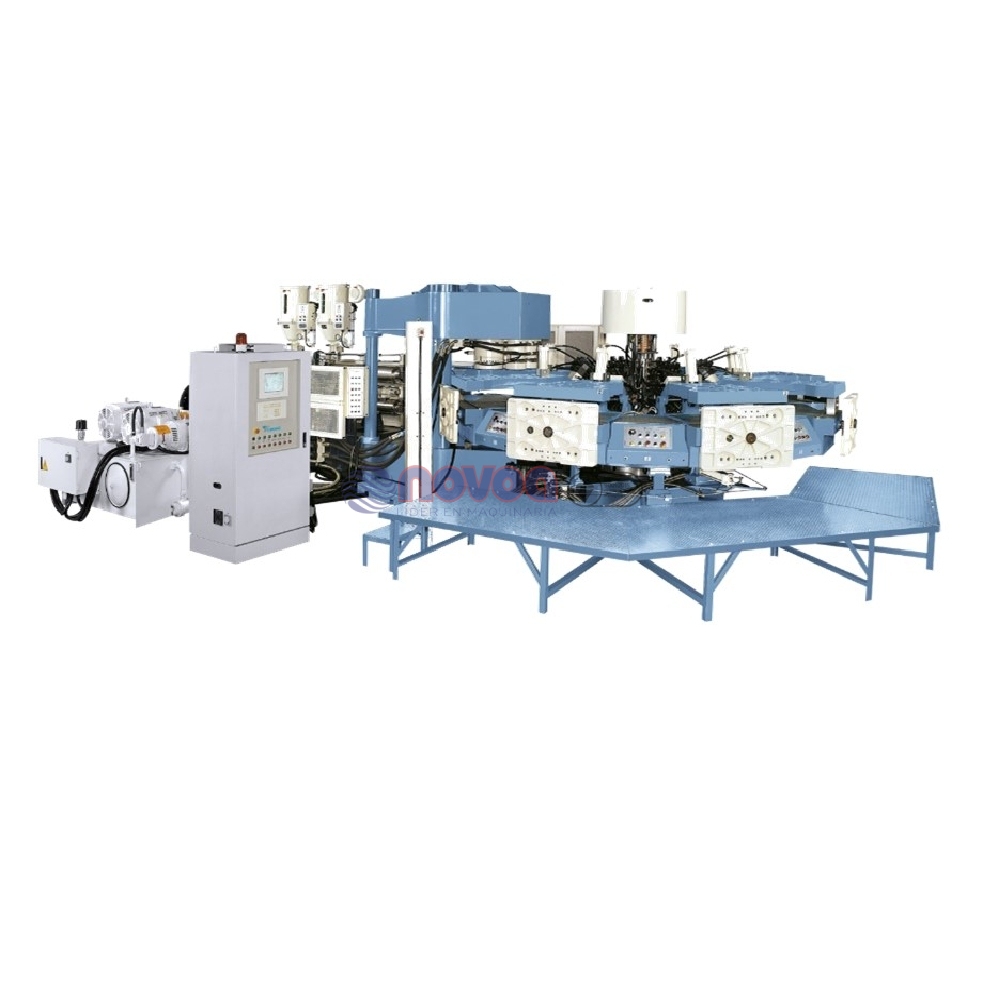 Tienkang TK-768 SERIES. Máquina automática de moldeo por inyección de botas / botas de seguridad multicolor. 