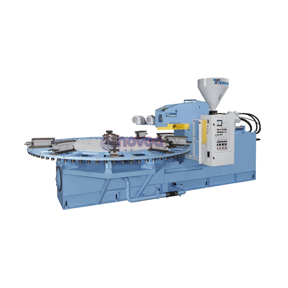Tienkang 970 SERIES - Máquina rotativa de moldeo por inyección de suela y calzado full plastic monocolor.