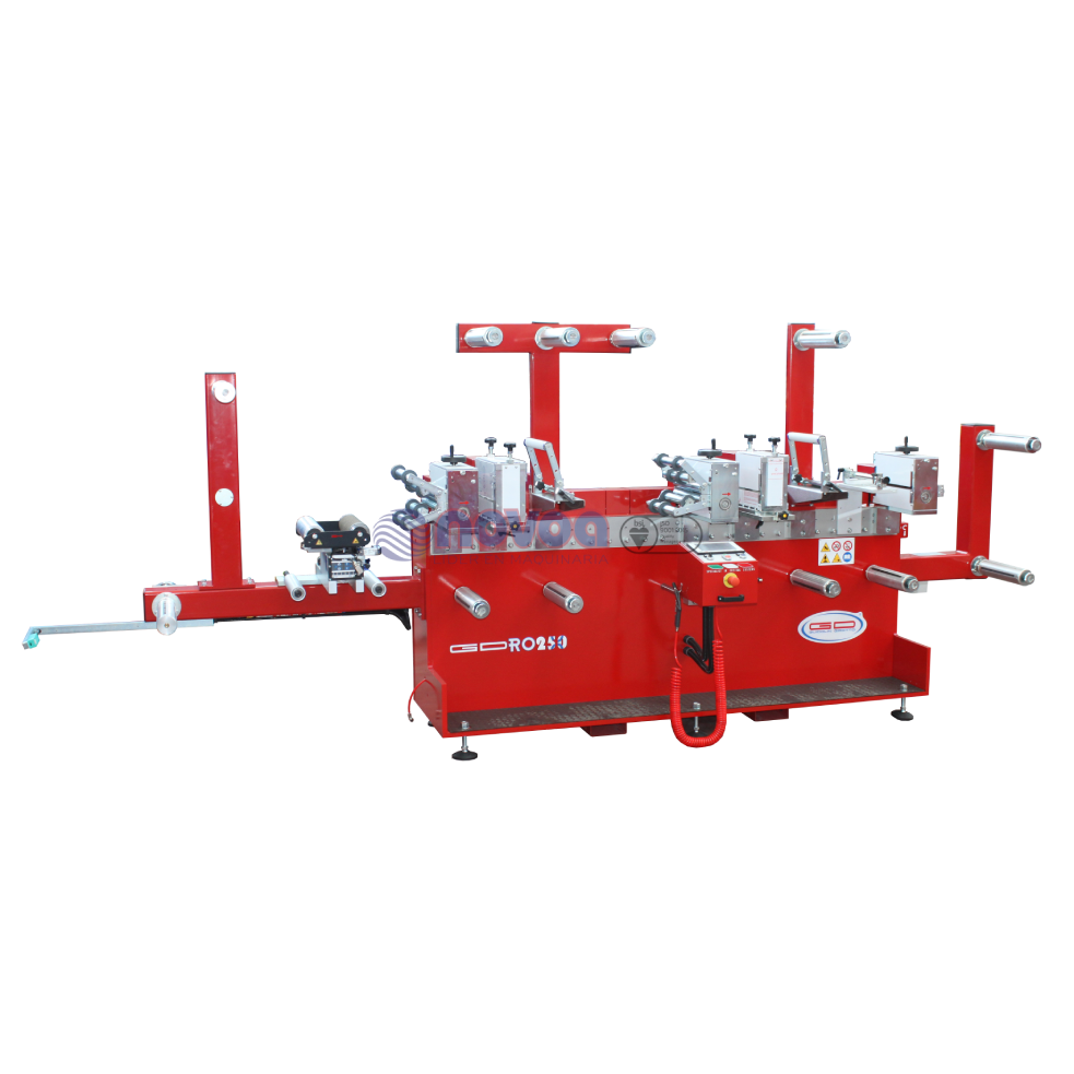 Guidolin Guirotto Serie rotativa. Mod. GDRO 250. Máquinas troqueladoras rotativas de alta velocidad.